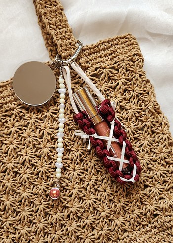 Diğer Aynalı Çanta Charm Anahtarlık Lipgloss Holder