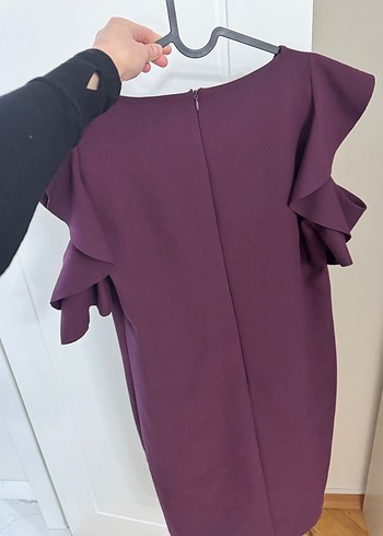 Bordo Midi Kadın Elbise - Görsel 4