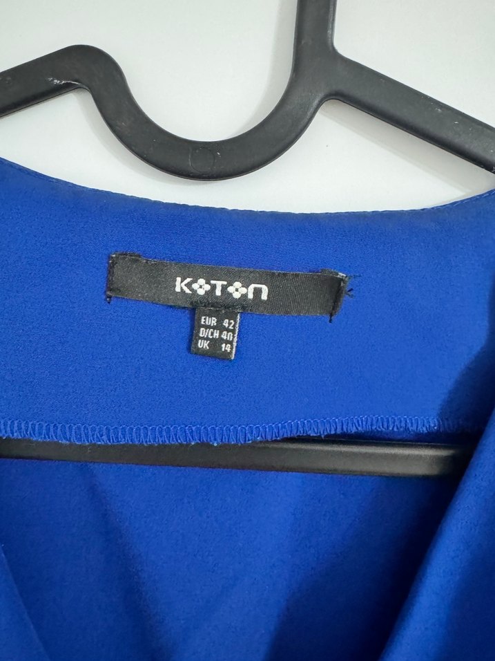 Şık Mavi Kolsuz Midi Elbise - Görsel 3