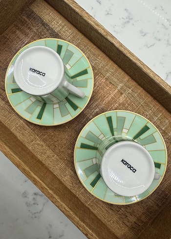 Karaca Kiva yeşil 2li fincan takımı - Görsel 3