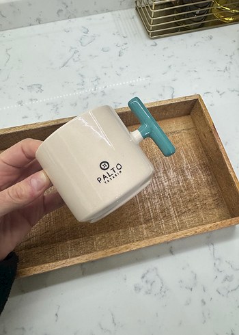 Yonca yapraklı seramik kupa mug - Görsel 4