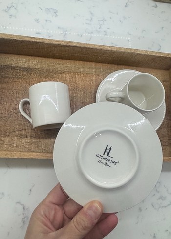 Beyaz Seramik İkili Fincan - Görsel 3