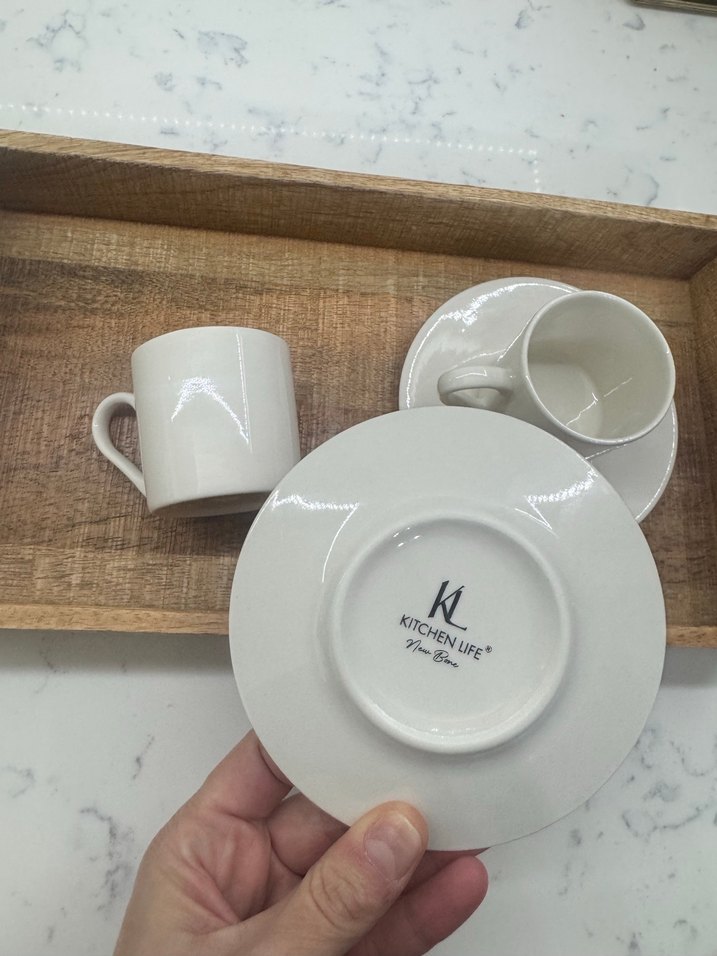 Beyaz Seramik İkili Fincan - Görsel 3