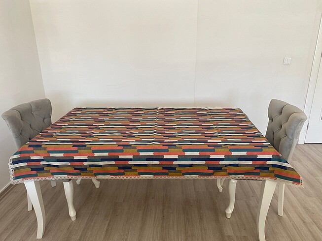 Lacivert Çizgili Masa Örtüsü ? Modern & Sade
