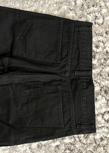 Siyah Midi Kadın Kot Pantolon - Görsel 4