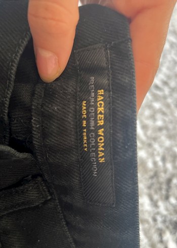 Siyah Midi Kadın Kot Pantolon - Görsel 2