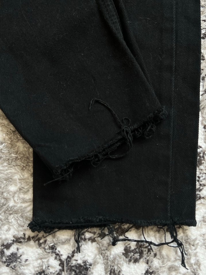 Siyah Midi Kadın Kot Pantolon - Görsel 5