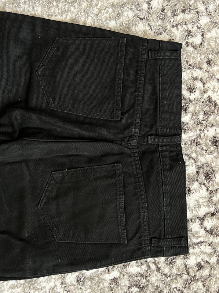 Siyah Midi Kadın Kot Pantolon - Görsel 4