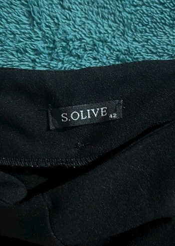 Siyah Kadın Geniş Paça Kumaş Pantolon - Görsel 2