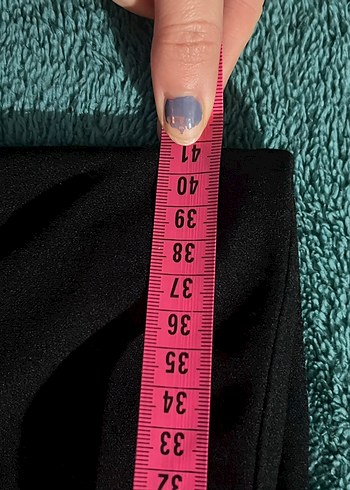 Siyah Kadın Geniş Paça Kumaş Pantolon - Görsel 3