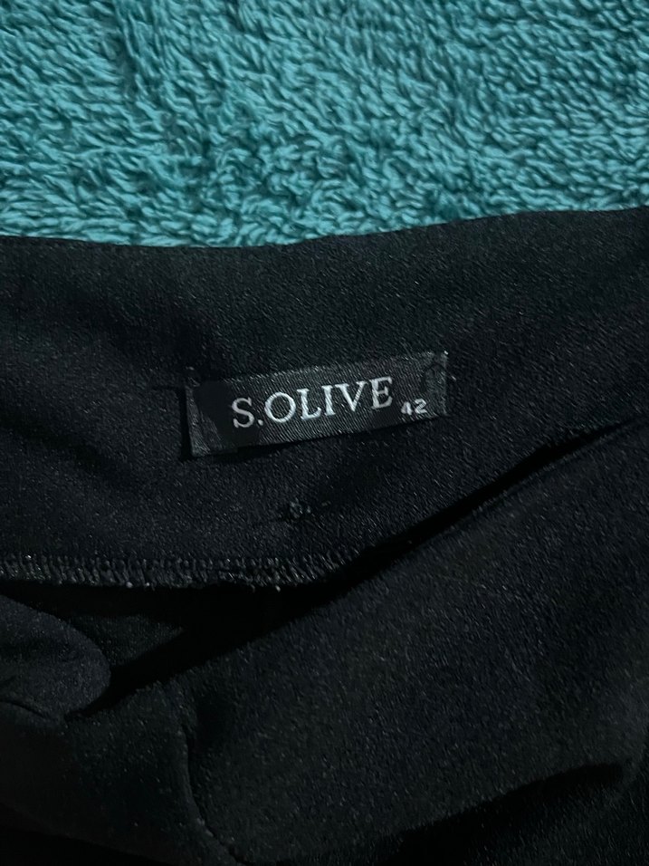 Siyah Kadın Geniş Paça Kumaş Pantolon - Görsel 2