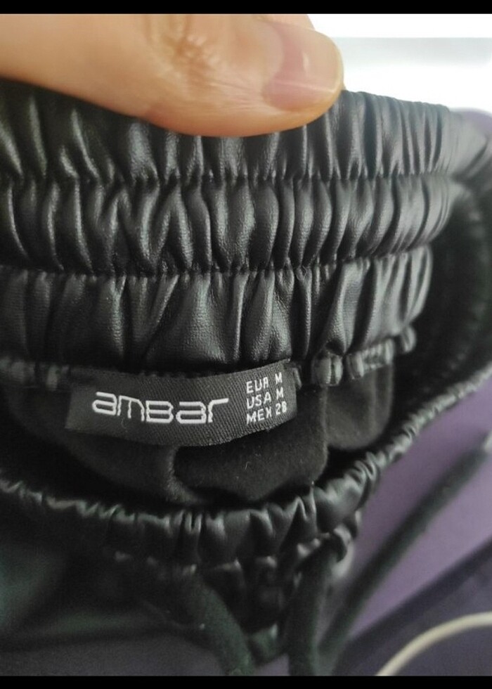Ambardan alindi deri pantolon - Görsel 5