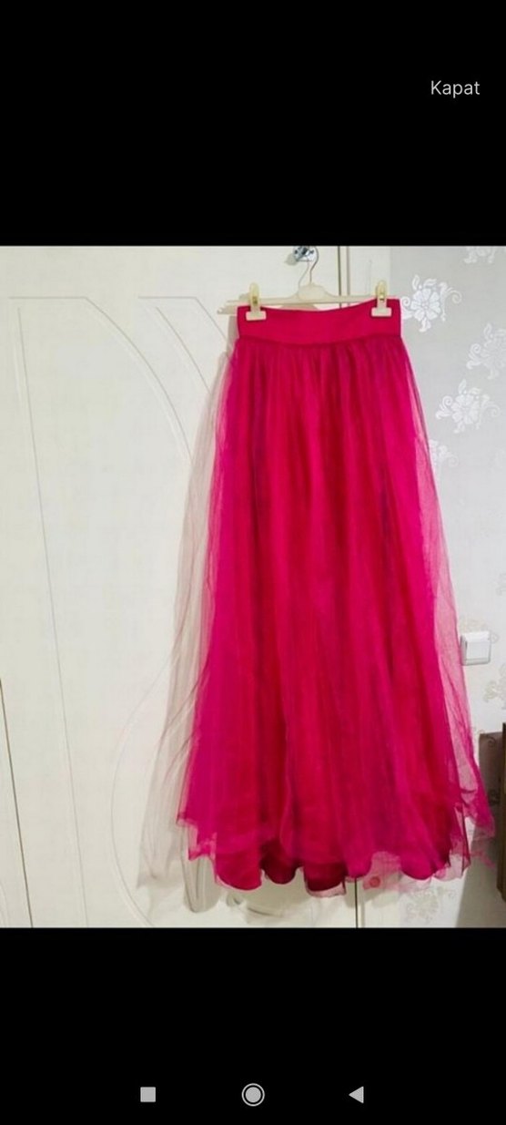 Dantel İşlemeli Uzun Kollu Pembe Abiye - Görsel 2