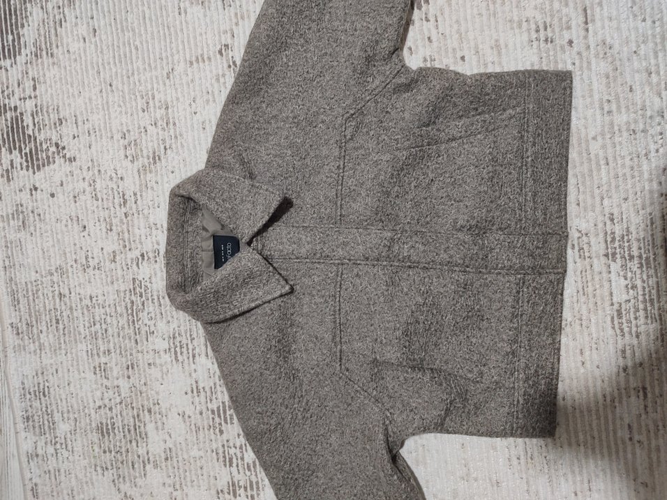 Bej Kısa Yün Kadın Ceket - Görsel 2