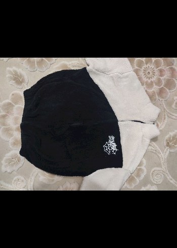 Beyaz Siyah Fermuarlı Kadın Sweatshirt - Görsel 2