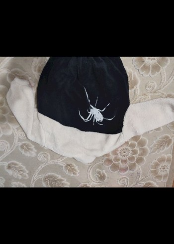 Beyaz Siyah Fermuarlı Kadın Sweatshirt - Görsel 6