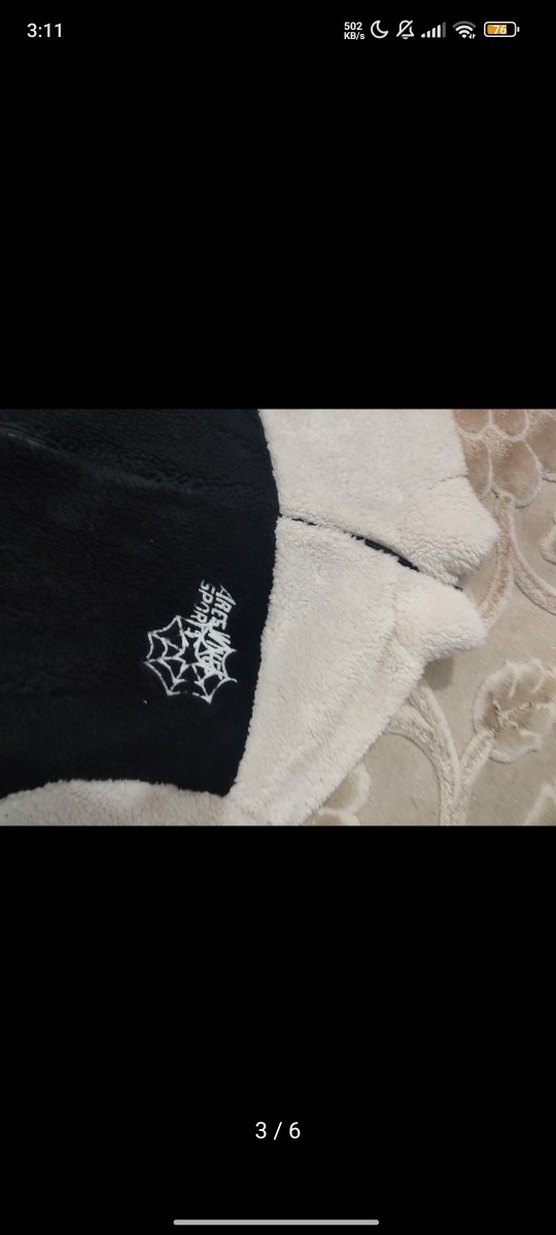 Beyaz Siyah Fermuarlı Kadın Sweatshirt - Görsel 3