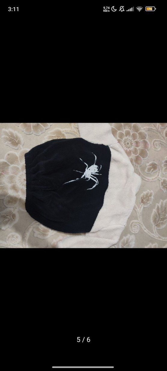 Beyaz Siyah Fermuarlı Kadın Sweatshirt - Görsel 5