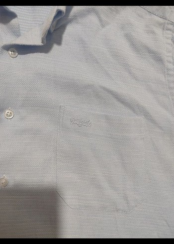 Gri Keten Kısa Kollu Erkek Gömlek Kiğılı - Görsel 2