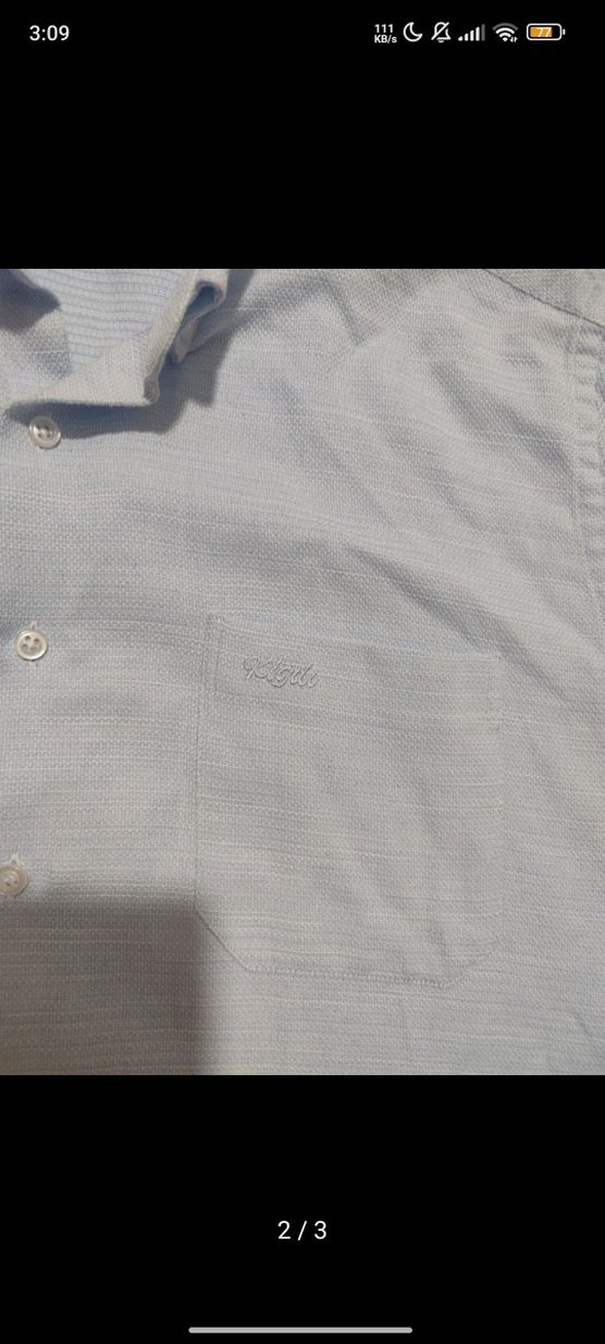 Gri Keten Kısa Kollu Erkek Gömlek Kiğılı - Görsel 2