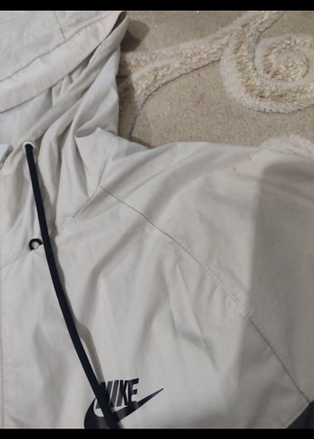 Gri Nike Kapüşonlu Erkek Rüzgarlık - Görsel 7
