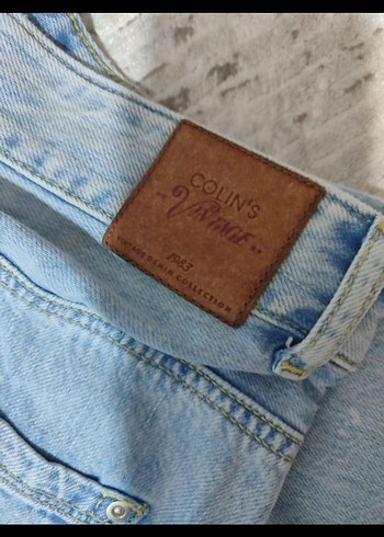 Pastel Mavi Rahat Kesim Kadın Kot Pantolon - Görsel 5