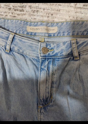 Pastel Mavi Rahat Kesim Kadın Kot Pantolon - Görsel 3