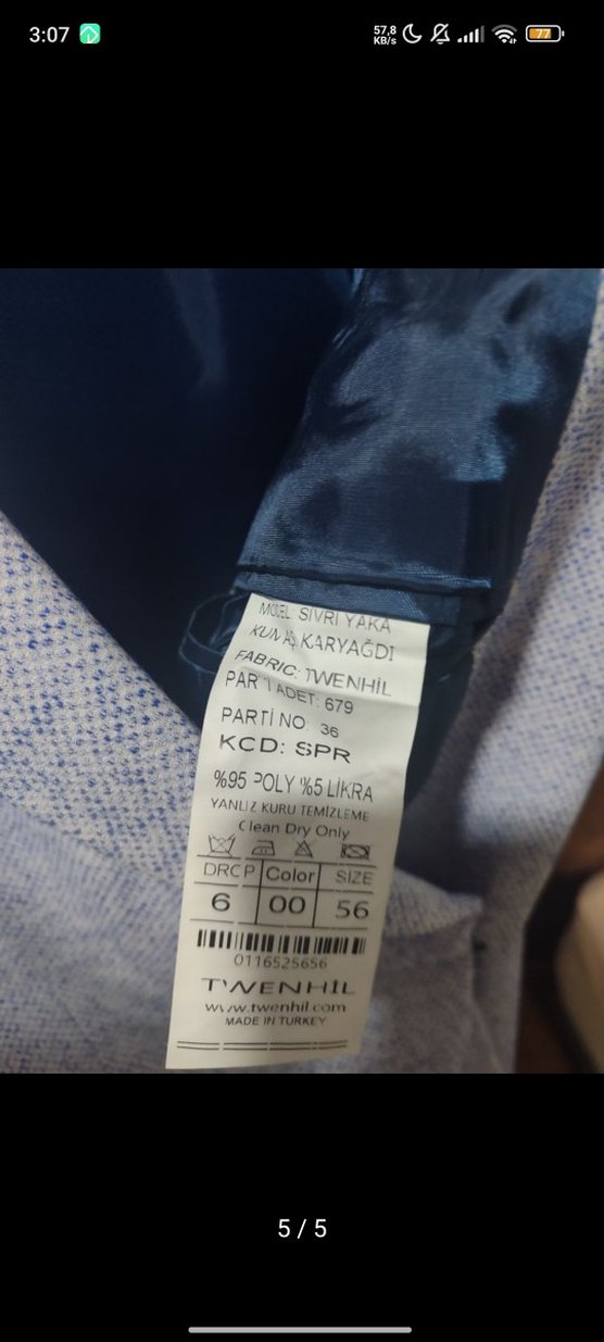 Erkek Gri Regular Fit Kruvaze Ceket - Görsel 5