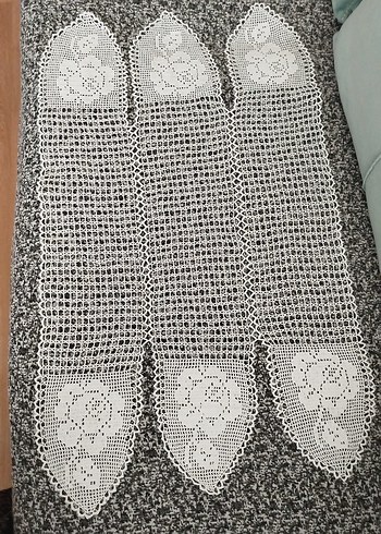 El İşi Nakışlı Beyaz Örtü - Görsel 3