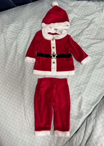 Noel Baba Kostümü 3-6 Aylık - Görsel 2