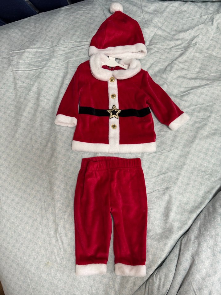 Noel Baba Kostümü 3-6 Aylık - Görsel 2