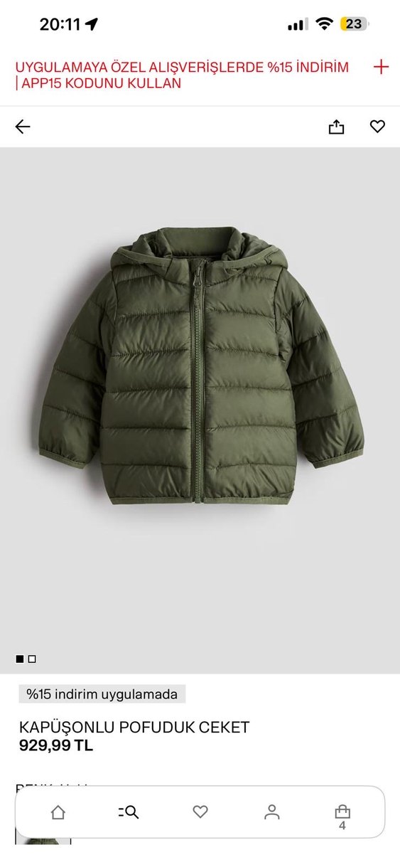 H&M ceket bebek - Görsel 4