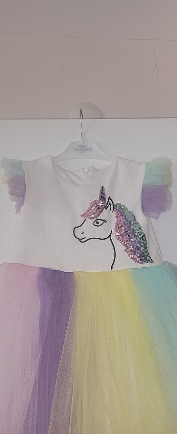 4 Yaş Beden Ünicorn elbise