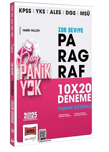 Yargı Yayınları 2025 KPSS YKS ALES DGS MSÜ Tamamı Çözümlü Panik 