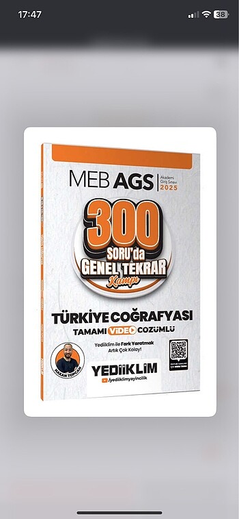 2025 MEB-AGS Türkiye Coğrafyası KAMP