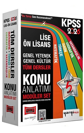 Yargı Yayınları 2026 KPSS Lise Ön Lisans GK-GY Tüm Dersler Konu 