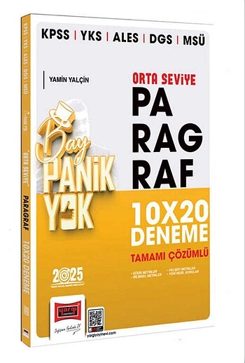 Yargı Yayınları 2025 KPSS YKS ALES DGS MSÜ Tamamı Çözümlü Panik 