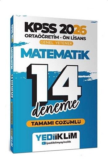 2026 KPSS Ortaöğretim Ön Lisans Matematik Deneme