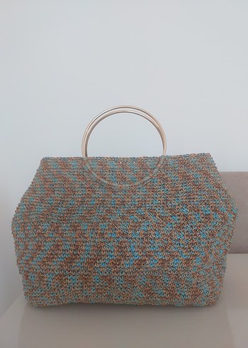 kağıt ip çanta ebruli renk - Görsel 3