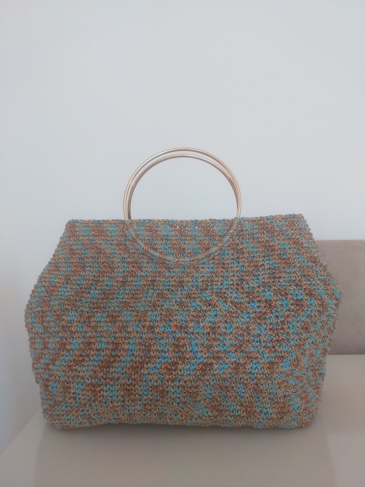 kağıt ip çanta ebruli renk - Görsel 3