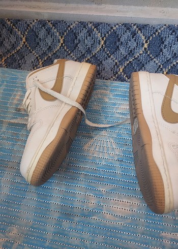 Beyaz Kadın Spor Ayakkabı Velcro Bantlı - Görsel 4