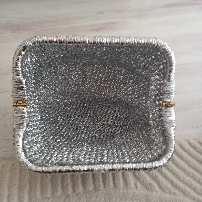 Gri Örgü Kadın Portföy Çanta - Görsel 2