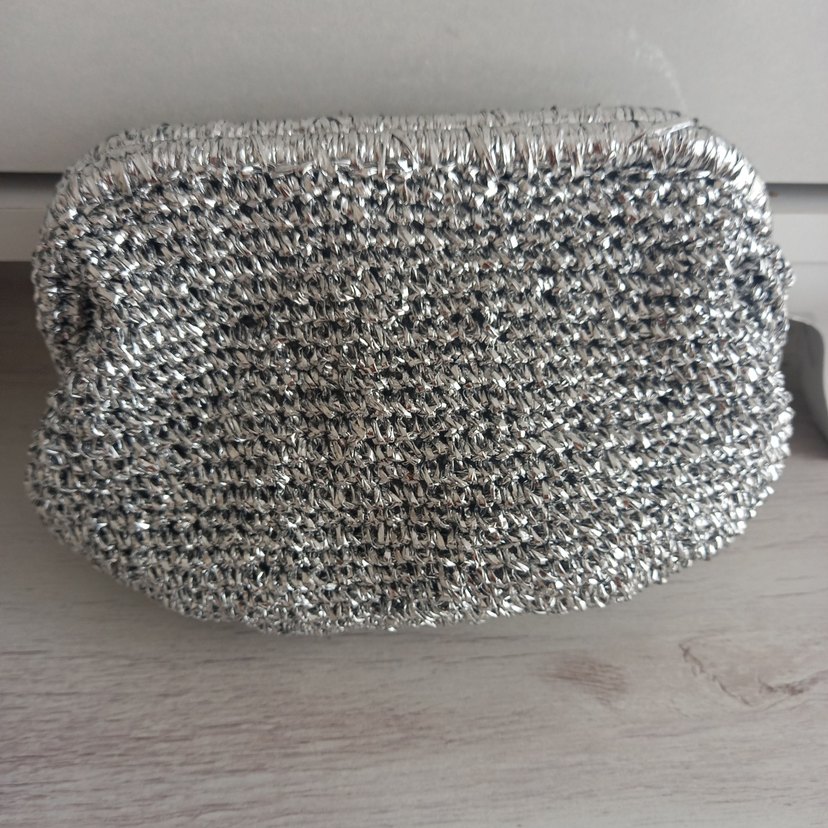 Gri Örgü Kadın Portföy Çanta - Görsel 3