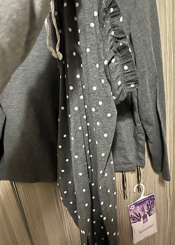 Gri Uzun Kollu Hamile Tişörtü - Görsel 5