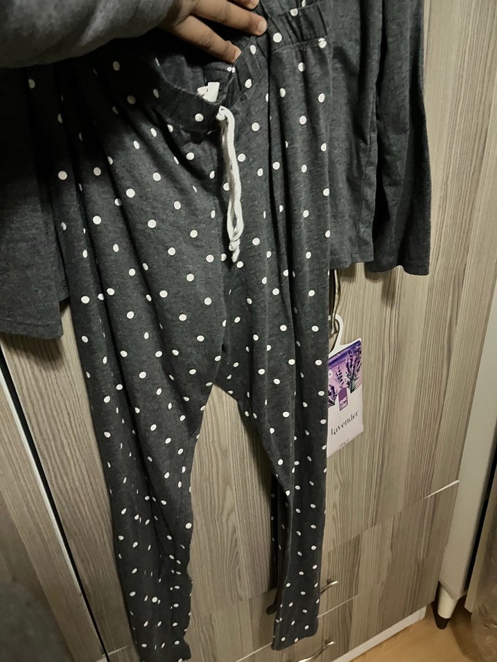 Gri Uzun Kollu Hamile Tişörtü - Görsel 3