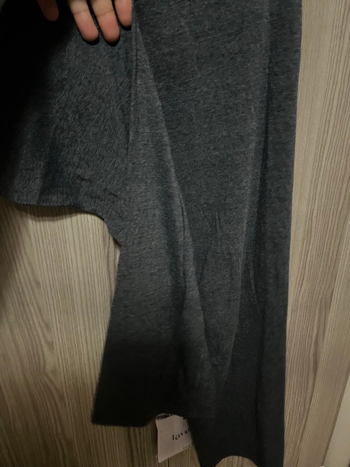 Gri Düğmeli Hamile Hırka - Görsel 4