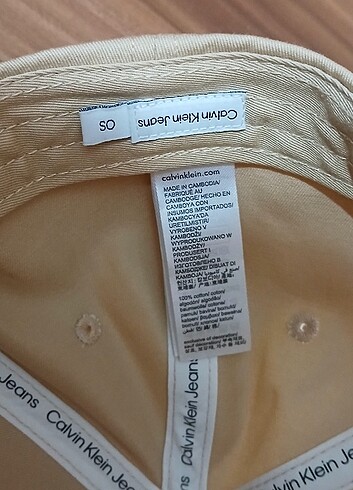Beden camel Renk Calvin klein orijinal bej şapka