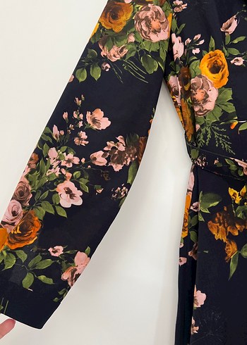 Aker Çiçek Desenli Uzun Bohem Elbise - Görsel 5