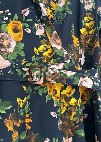 Aker Çiçek Desenli Uzun Bohem Elbise - Görsel 4