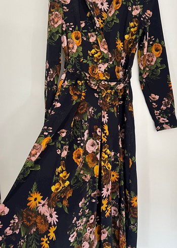 Aker Çiçek Desenli Uzun Bohem Elbise - Görsel 2